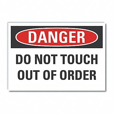 Danger Sign 7 inx10 in Non-PVC Polymer