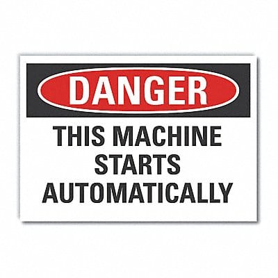 Danger Sign 7 in x 10 in Non-PVC Polymer