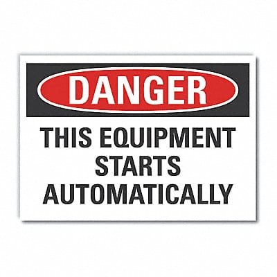 Danger Sign 7 in x 10 in Non-PVC Polymer