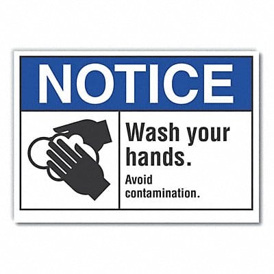 Notice Sign 7 in x 10 in Non-PVC Polymer