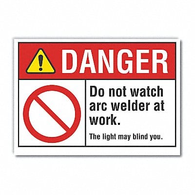 Danger Sign 7 in x 10 in Non-PVC Polymer