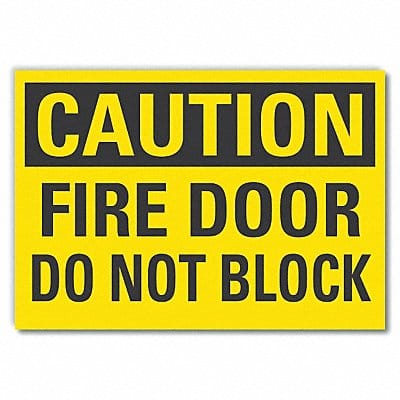 Caution Sign 7in x 10in Non-PVC Polymer