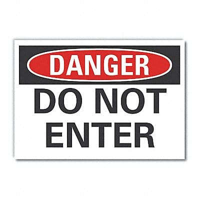 Danger Sign 7 in x 10 in Non-PVC Polymer