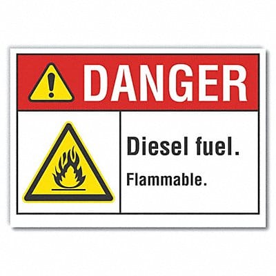Danger Sign 7 inx10 in Non-PVC Polymer
