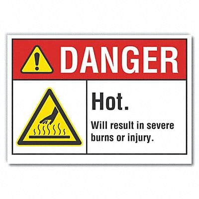 Danger Sign 7 in x 10 in Non-PVC Polymer