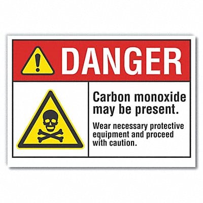 Danger Sign 7 in x 10 in Non-PVC Polymer