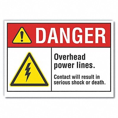 Danger Sign 7 inx10 in Non-PVC Polymer