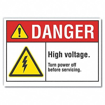 Danger Sign 7 inx10 in Non-PVC Polymer