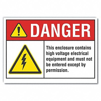 Danger Sign 7 inx10 in Non-PVC Polymer