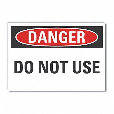 Danger Sign 7 in x 10 in Non-PVC Polymer