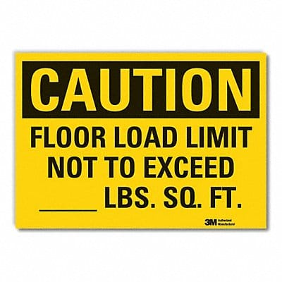 Caution Sign 10inx14in Non-PVC Polymer