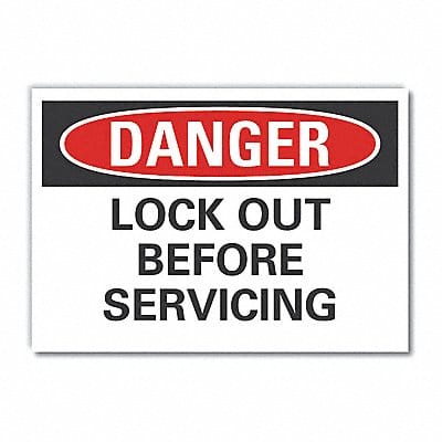 Danger Sign 7 in x 10 in Non-PVC Polymer
