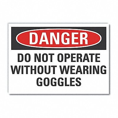 Danger Sign 7 inx10 in Non-PVC Polymer