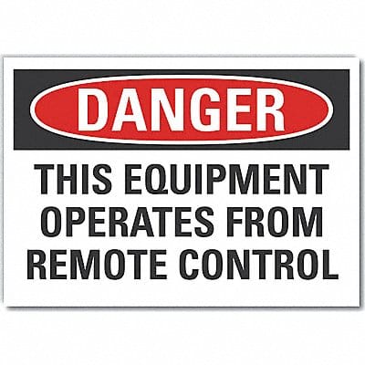 Danger Sign 7 in x 10 in Non-PVC Polymer