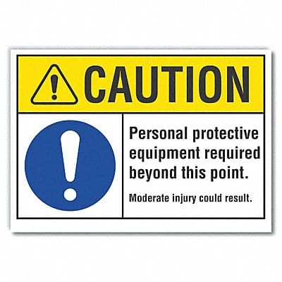 Caution Sign 7in x 10in Non-PVC Polymer