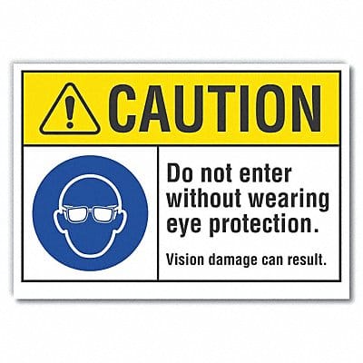 Caution Sign 7inx10in Non-PVC Polymer