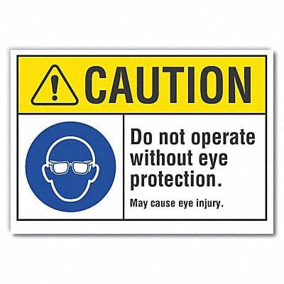 Caution Sign 7in x 10in Non-PVC Polymer