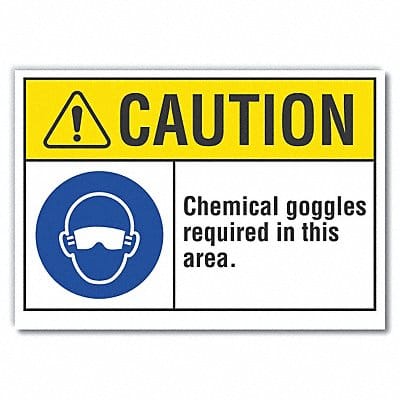 Caution Sign 7in x 10in Non-PVC Polymer