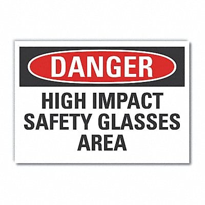 Danger Sign 7 in x 10 in Non-PVC Polymer