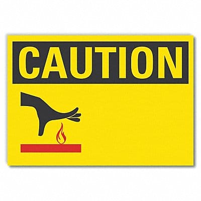 Caution Sign Blank 7inx10in Non-PVC