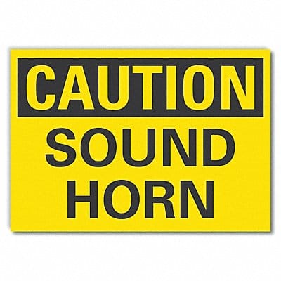 Caution Sign 7in x 10in Non-PVC Polymer