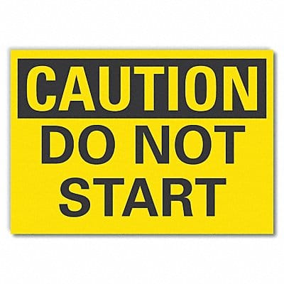 Caution Sign 7in x 10in Non-PVC Polymer
