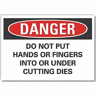Danger Sign 7 in x 10 in Non-PVC Polymer