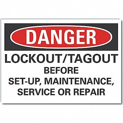 Danger Sign 7 in x 10 in Non-PVC Polymer