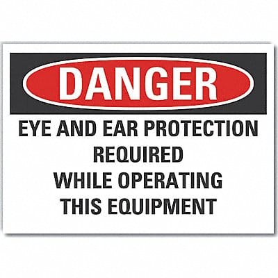 Danger Sign 7 in x 10 in Non-PVC Polymer