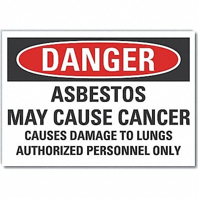 Danger Sign 7 inx10 in Non-PVC Polymer