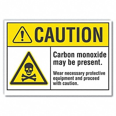 Caution Sign 7in x 10in Non-PVC Polymer