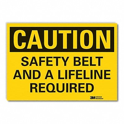 Caution Sign 7in x 10in Non-PVC Polymer