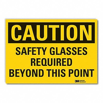 Caution Sign 7inx10in Non-PVC Polymer