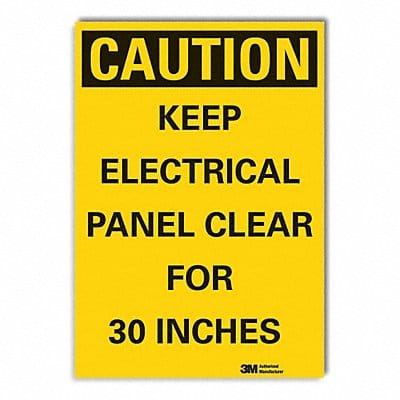 Caution Sign 10inx7in Non-PVC Polymer