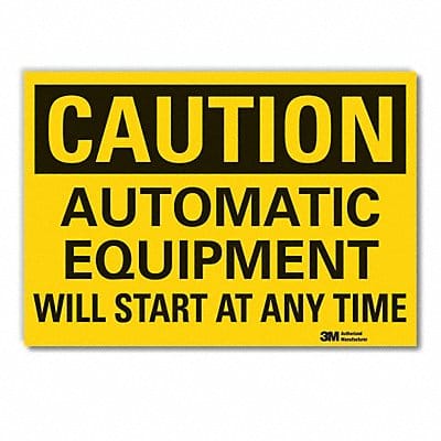 Caution Sign 7inx10in Non-PVC Polymer