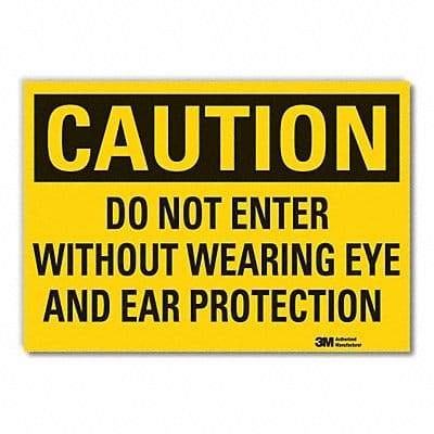 Caution Sign 7inx10in Non-PVC Polymer