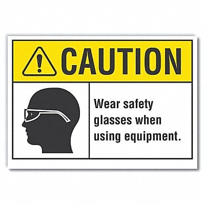 Caution Sign 7inx10in Non-PVC Polymer