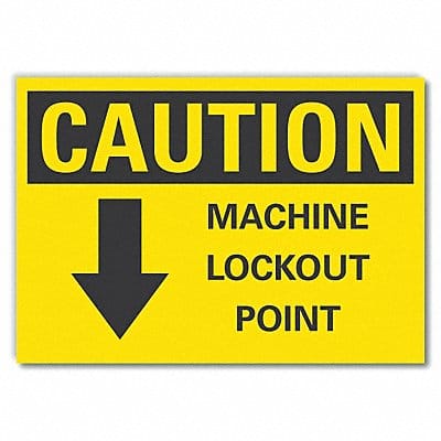 Caution Sign 7inx10in Non-PVC Polymer
