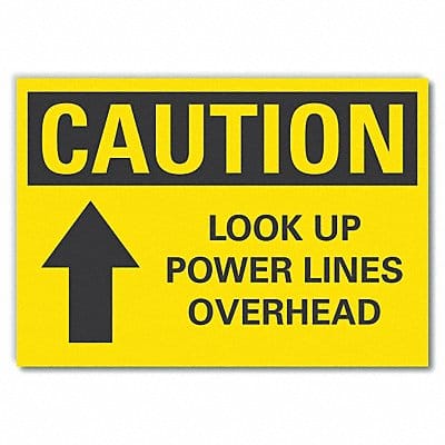 Caution Sign 7inx10in Non-PVC Polymer