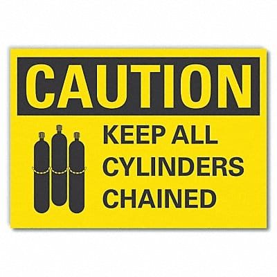 Caution Sign 7inx10in Non-PVC Polymer