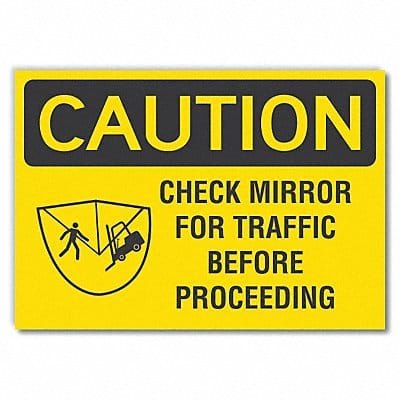 Caution Sign 7inx10in Non-PVC Polymer
