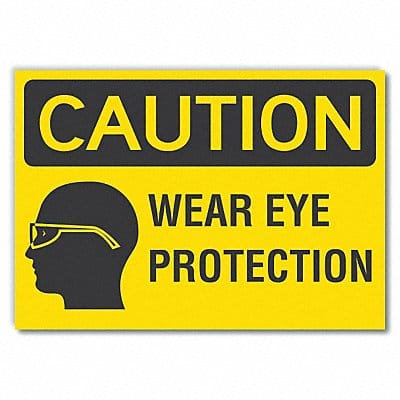 Caution Sign 7in x 10in Non-PVC Polymer
