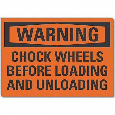 Warning Sign 10in x 14in Non-PVC Polymer