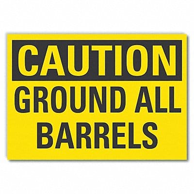 Caution Sign 7in x 10in Non-PVC Polymer