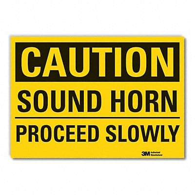 Caution Sign 7inx10in Non-PVC Polymer