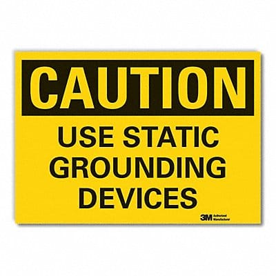 Caution Sign 7in x 10in Non-PVC Polymer