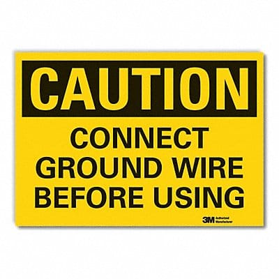 Caution Sign 7in x 10in Non-PVC Polymer