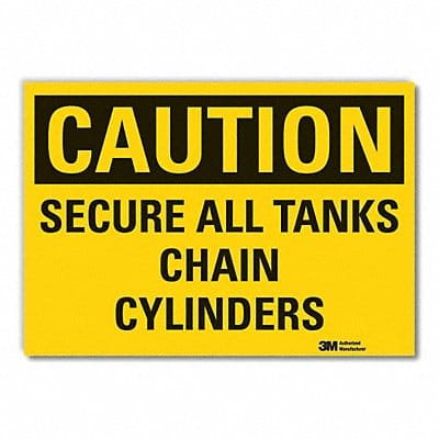 Caution Sign 7inx10in Non-PVC Polymer