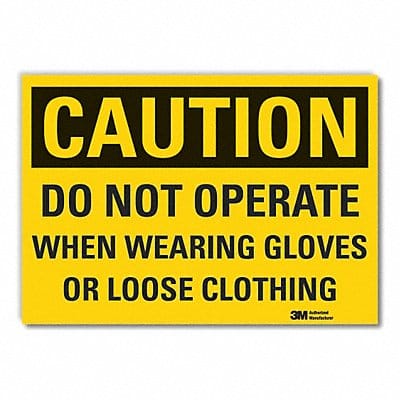 Caution Sign 7inx10in Non-PVC Polymer