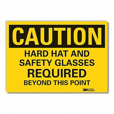 Caution Sign 7in x 10in Non-PVC Polymer